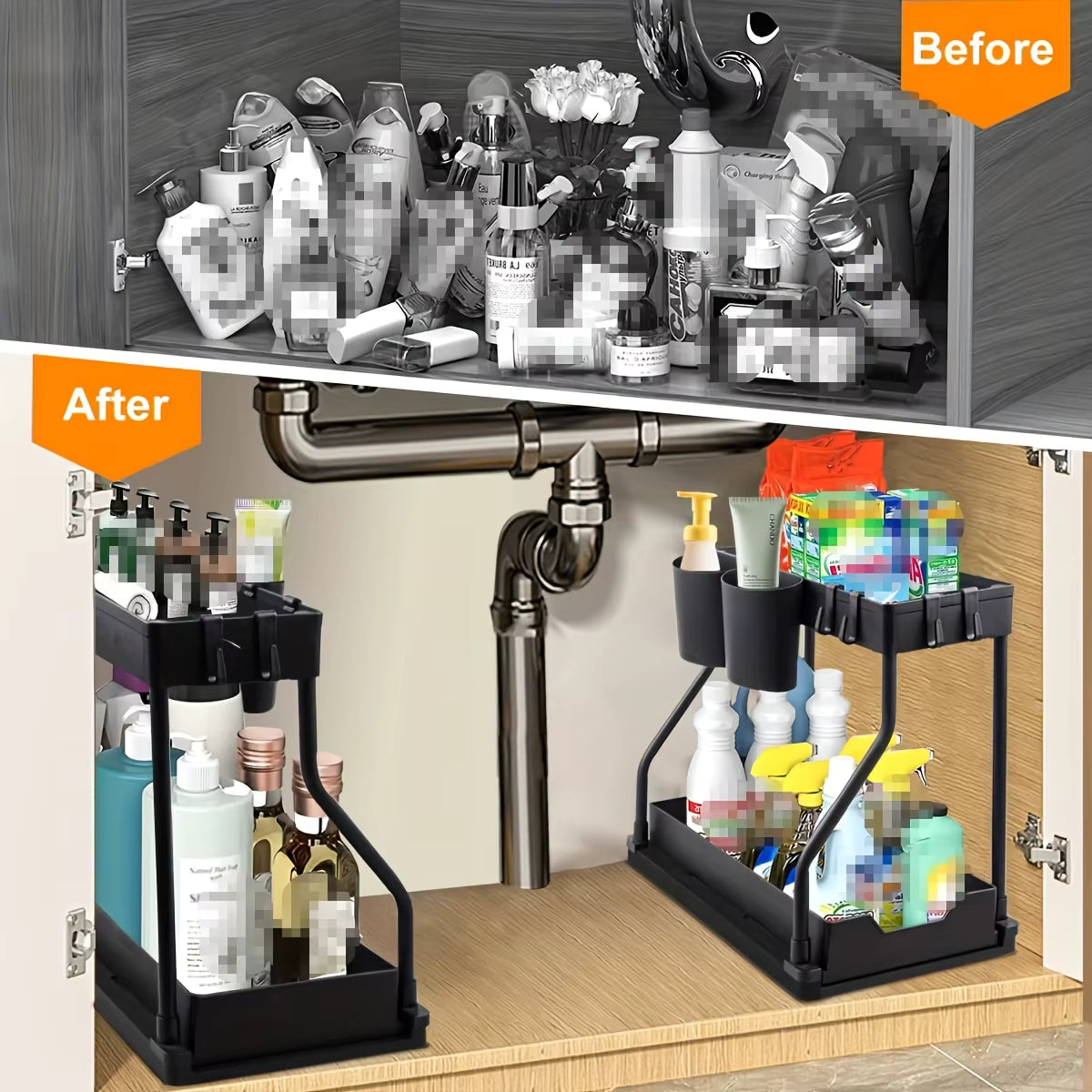 Premium Pull-out-organizer for kitchen & bath