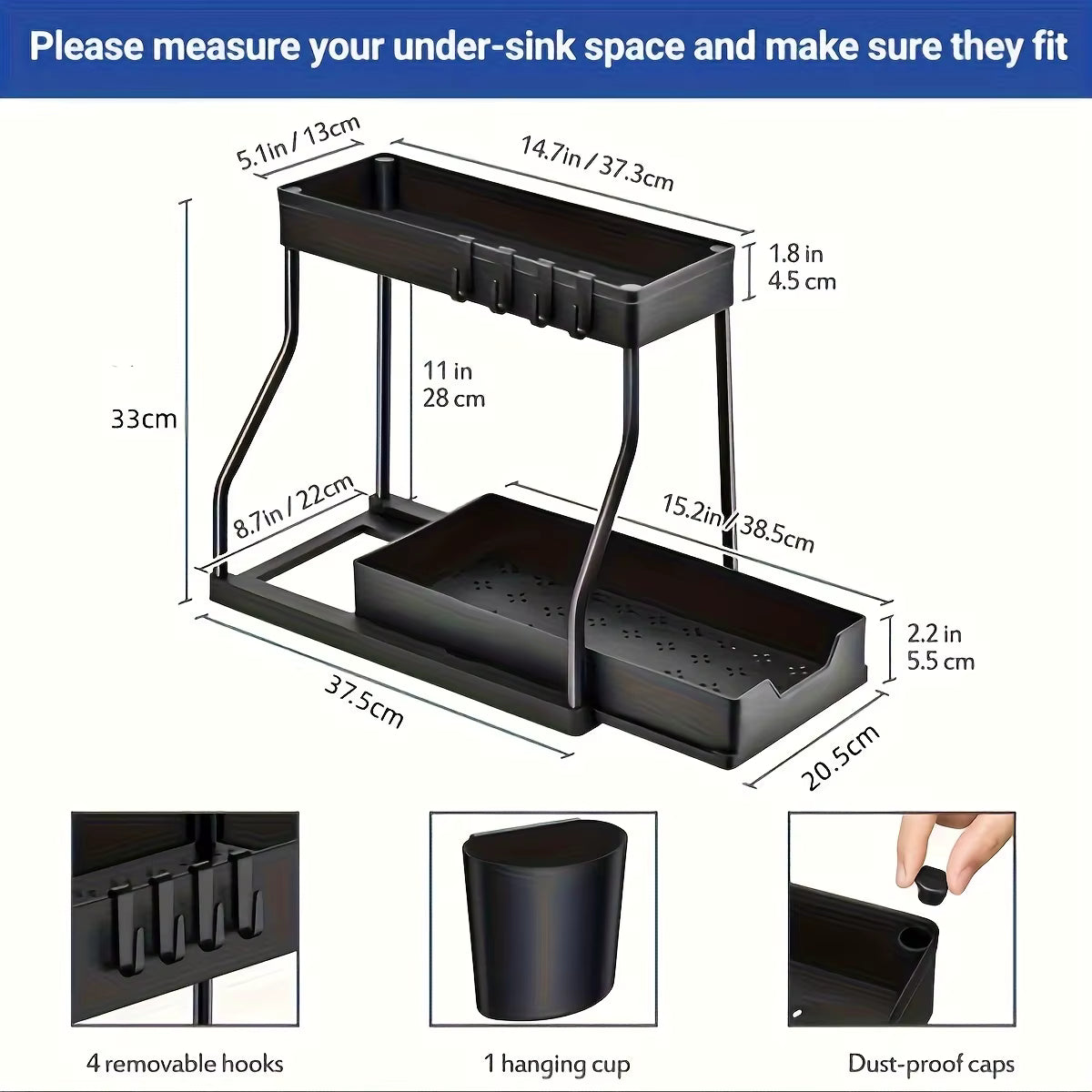 Premium Pull-out-organizer for kitchen & bath