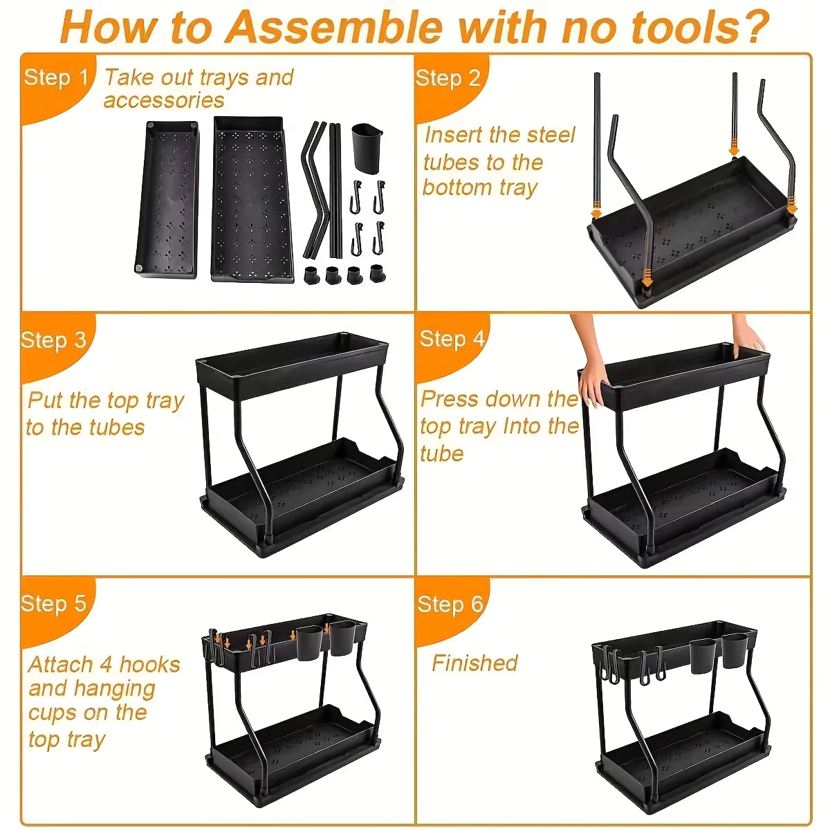 Premium Pull-out-organizer for kitchen & bath